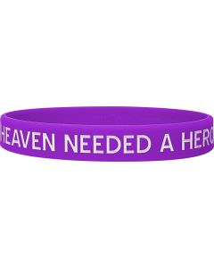 Heaven Needed a Hero Silicone Wristband - Purple