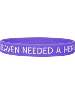 Heaven Needed a Hero Silicone Wristband - Violet