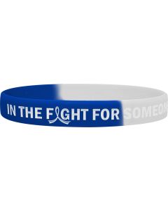 In the Fight Silicone Wristband - Blue & White
