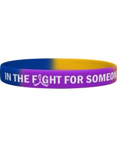 "In The Fight" Ink-Filled Wristband Bracelet - Blue, Purple, Marigold