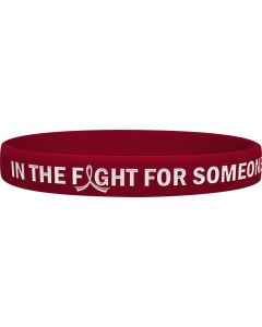 In the Fight Silicone Wristband - Burgundy