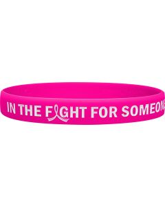 In the Fight Silicone Wristband - Hot Pink