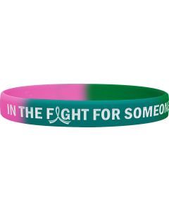 In the Fight Silicone Wristband - Pink, Teal, & Green