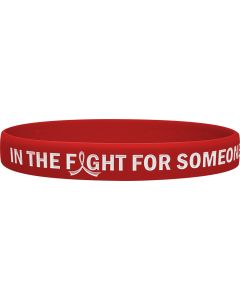 "In The Fight" Ink-Filled Silicone Wristband Bracelet - Red