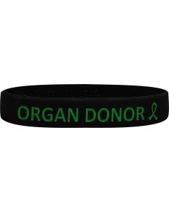 "Organ Donor" Ink-Filled Silicone Wristband - Black