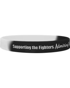 "Supporting Admiring Honoring" Ink-Filled Silicone Wristband - Black, White