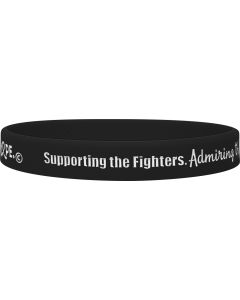 "Supporting Admiring Honoring" Ink-Filled Silicone Wristband - Black 
