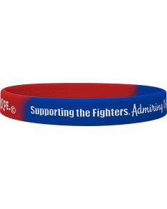 Supporting, Admiring, Honoring Silicone Wristband - Blue & Red