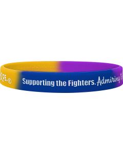 Supporting, Admiring, Honoring Silicone Wristband - Blue, Purple, & Marigold