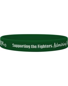"Supporting Admiring Honoring" Ink-Filled Silicone Wristband - Emerald Green