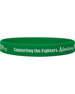 "Supporting Admiring Honoring" Silicone Wristband - Green 