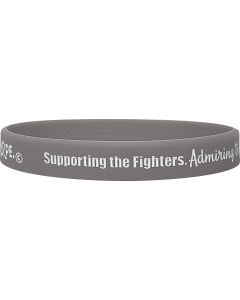 "Supporting Admiring Honoring" Ink-Filled Silicone Wristband - Grey