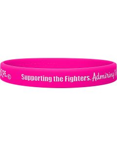 Supporting, Admiring, Honoring Silicone Wristband - Hot Pink