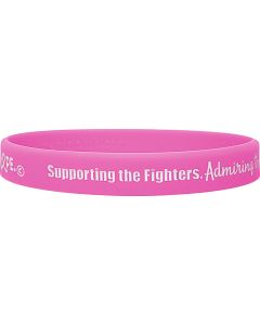 Supporting Admiring Honoring" Ink-Filled Silicone Wristband - Pink