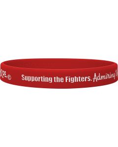 "Supporting Admiring Honoring" Ink-Filled Silicone Wristband - Red 