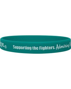 "Supporting Admiring Honoring" Silicone Wristband - Teal 