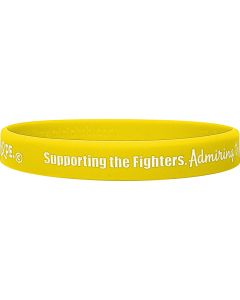 "Supporting Admiring Honoring" Silicone Wristband - Yellow