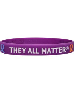 They All Matter Silicone Wristband - Blackberry
