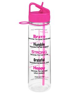 "Brave" SlimKim II Water Bottle - Hot Pink