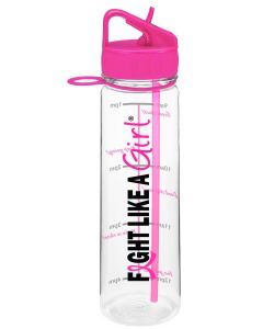 "Fight Like a Girl Hybrid" SlimKim II Water Bottle - Hot Pink