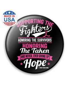 Supporting Admiring Honoring Buttons for Breast Cancer