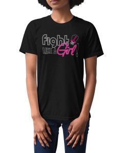 Fight Like a Girl Signature Unisex T-Shirt - Black w/ Pink [S]