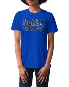 Fight Like a Girl Signature Unisex T-Shirt - Blue [XS]