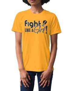 Fight Like a Girl Signature Unisex T-Shirt - Gold [S]