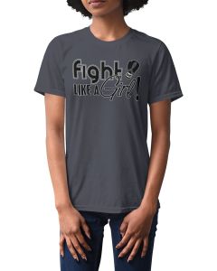 Fight Like a Girl Signature Unisex T-Shirt - Grey [XS]