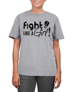 Fight Like a Girl Signature Unisex T-Shirt - Heather Grey [S]