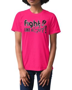 Fight Like a Girl Signature Unisex T-Shirt - Hot Pink [XS]