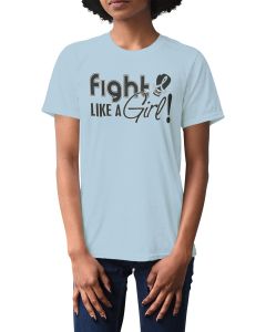 Fight Like a Girl Signature Unisex T-Shirt - Light Blue [S]