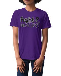 Fight Like a Girl Signature Unisex T-Shirt - Purple [XS]