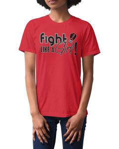 Fight Like a Girl Signature Unisex T-Shirt - Red [S]