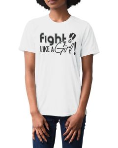 Fight Like a Girl Signature Unisex T-Shirt - White [XS]