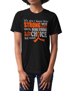 How Strong We Are Unisex T-Shirt - Black w/ Orange [S]