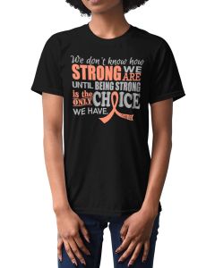 How Strong We Are Unisex T-Shirt - Black w/ Peach [S]