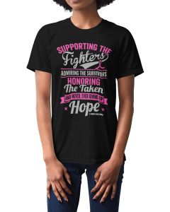 Supporting, Admiring, Honoring Unisex T-Shirt - Black w/ Pink [S]