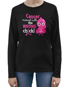 Wrong Chick Women's Long Sleeve T-Shirt - Black w/ Pink [S]