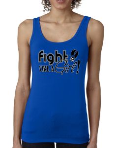 Fight Like a Girl Signature Women's Stretch Tank Top - Blue [S]