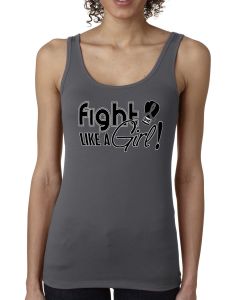 Fight Like a Girl Signature Women's Stretch Tank Top - Grey [S]