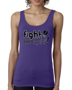 Fight Like a Girl Signature Women's Stretch Tank Top - Purple [S]