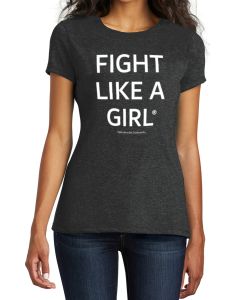 Fight Like a Girl Statements Women's Tri-Blend T-Shirt - Black Frost [S]