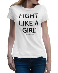 Fight Like a Girl Statements Women's Tri-Blend T-Shirt - White [S]