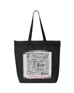 "Inspirational Word Collage" Darcey Tote Bag