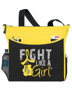 "Fight Like a Girl Knockout" Dakota Tote Bag - Yellow