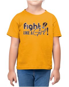 Fight Like a Girl Signature Youth T-Shirt - Gold [XS]