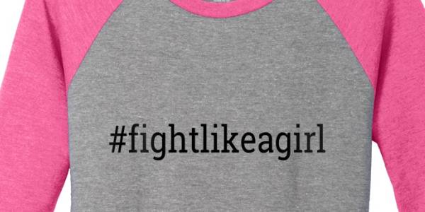 Fight Like a Girl Baseball T-Shirt Breast Cancer