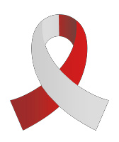red and white ribbon post